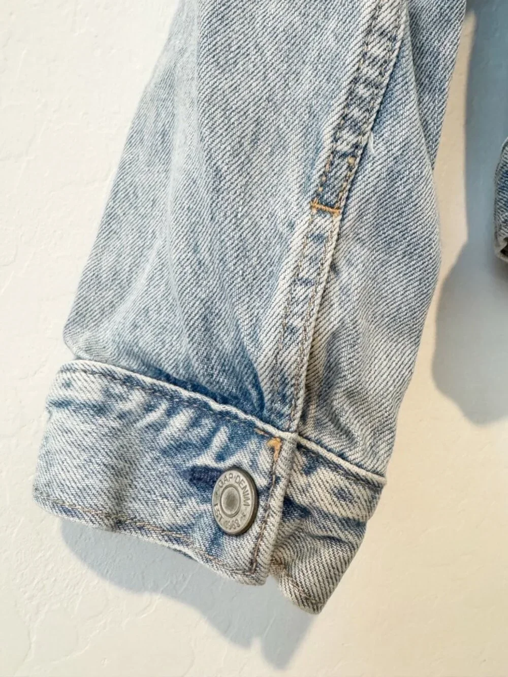 Gap Kids Icon Denim Jacket Size XXL Light Wash Jean Girl Western Classic Casual